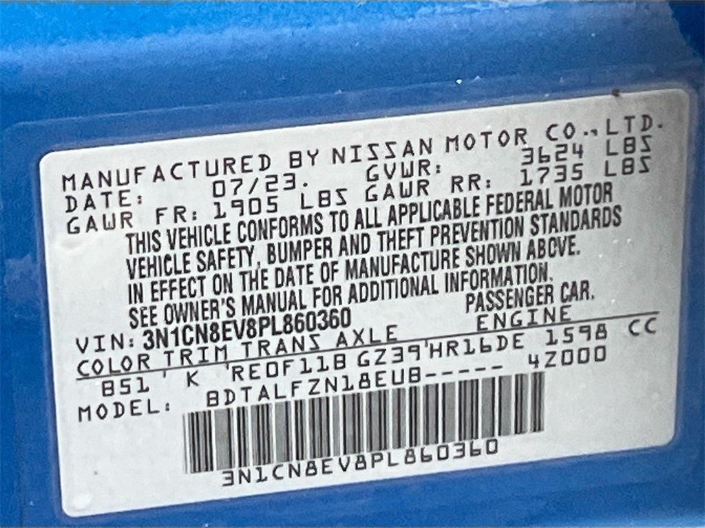 2023 Nissan Versa 1.6 SV